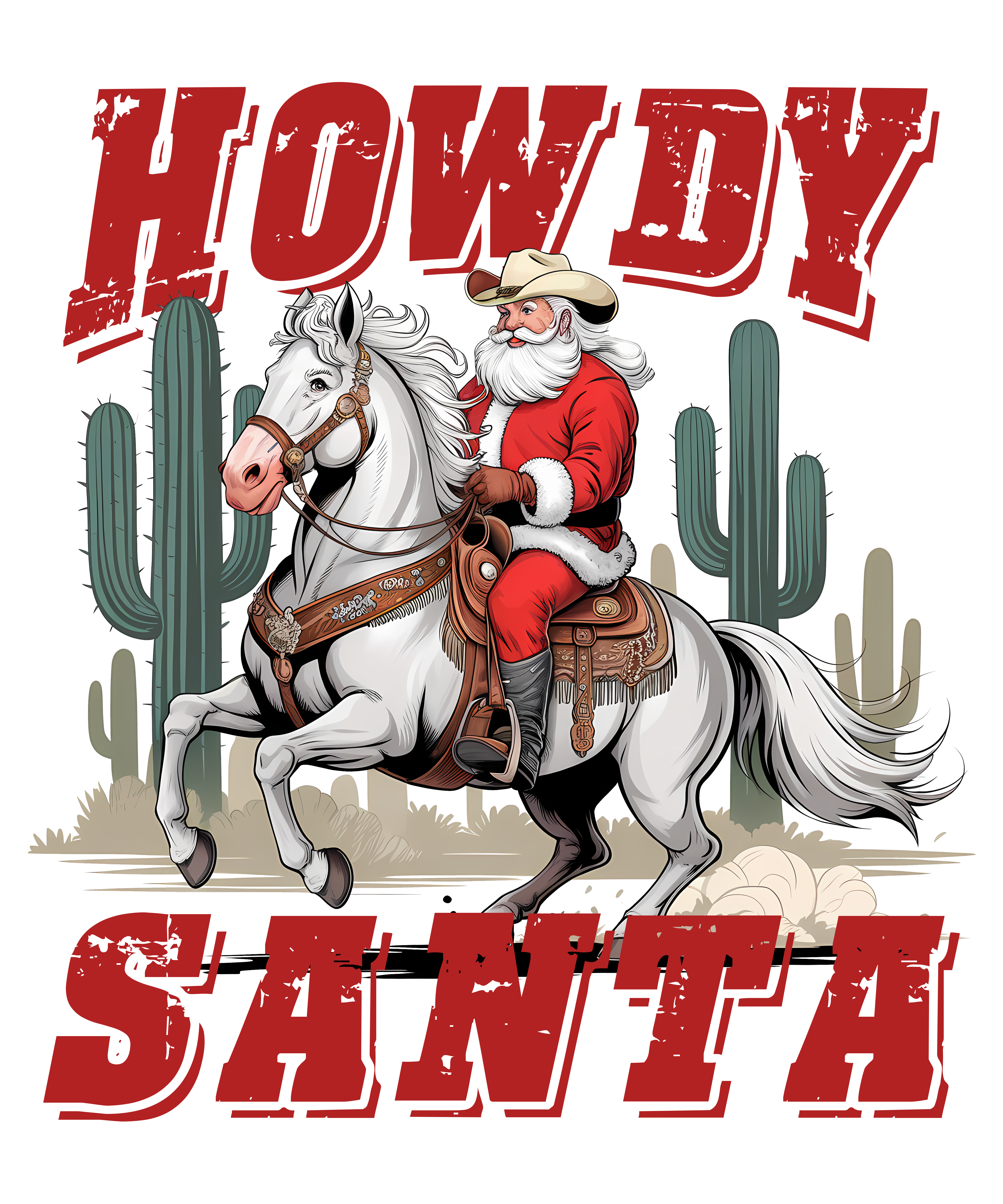 Howdy Santa Horseback