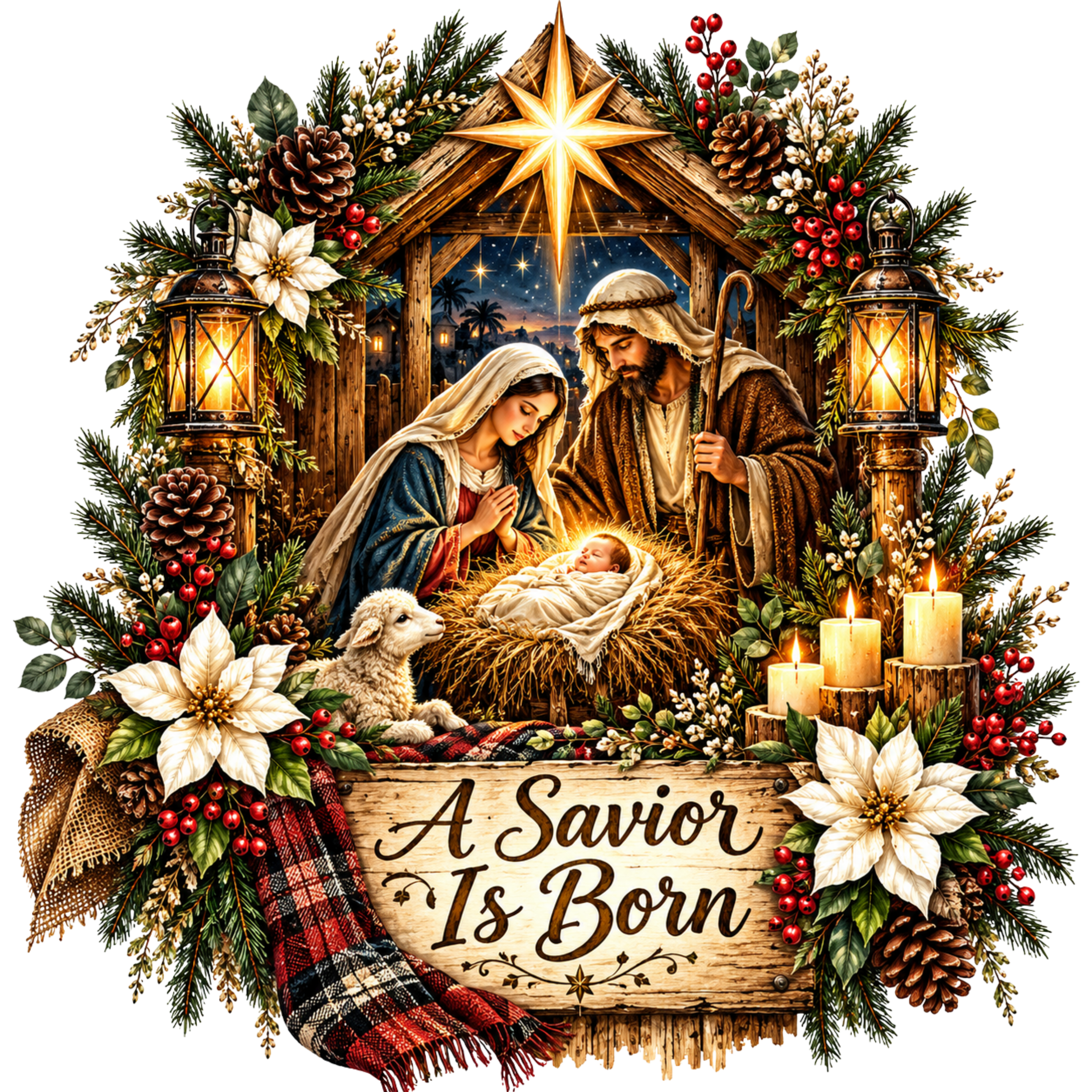 A Savior Is Born Christmas Nativity