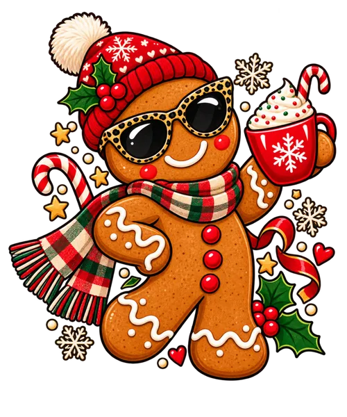 Christmas Gingerbread with Hot Cocoa