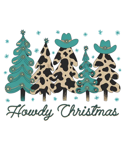 Turquoise Howdy Christmas Tree