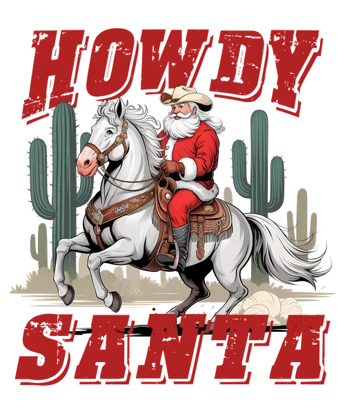 Howdy Santa Horseback