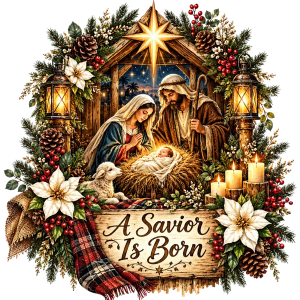 A Savior Is Born Christmas Nativity